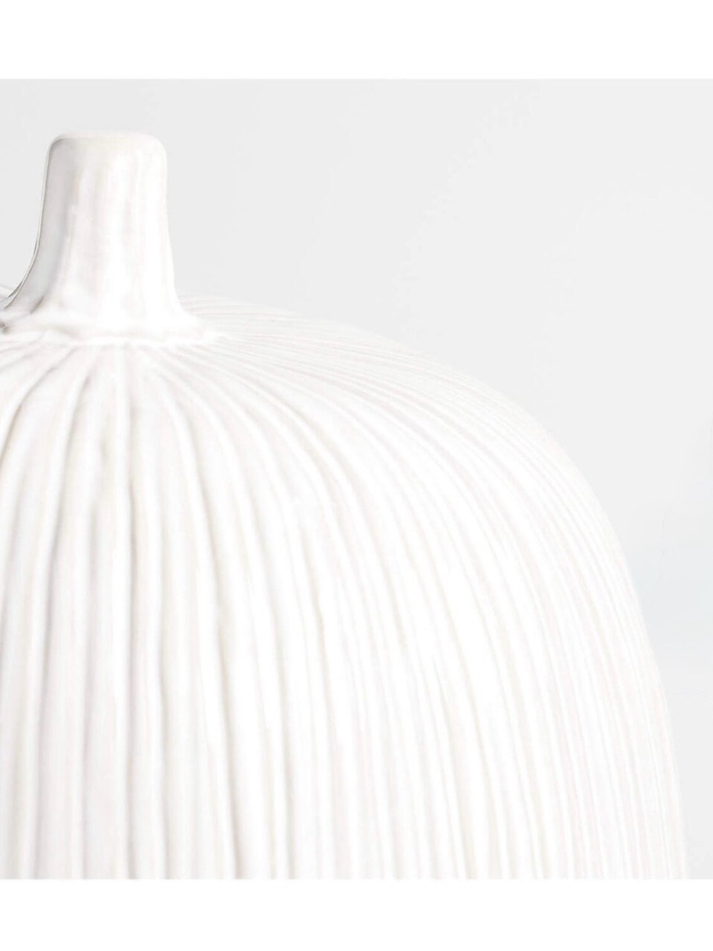 New! Crate&Barrel Modern White Textured Ceramic Pumpkin X-LARGE - Picture 2 of 5
